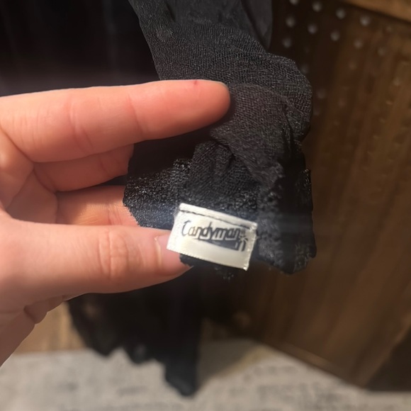 Candy man Candyman Black Perforated Robe - Picture 7 of 14